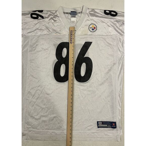 NFL Reebok Pittsburgh Steelers Ward 86 Jersey Size 2XL White Super Bowl XLIII - Picture 10 of 12